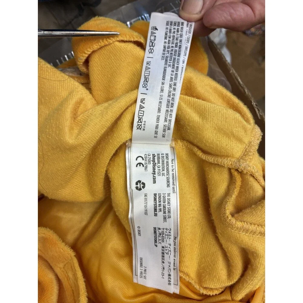Disney Lion King Simba Kids Costume 4T Plush One Piece Jumpsuit Hood Yellow